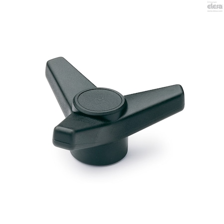 Elesa Brass boss, threaded blind hole, VB.639/80 B-M10 VB.639-B